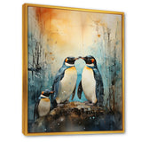Snowy Penguin Family Wonders - Penguin Home Decor Art