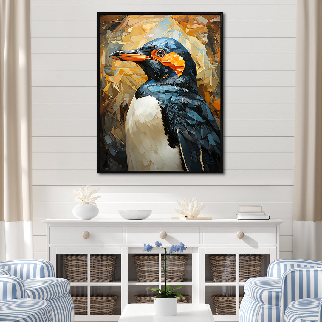 Curious Penguins Snowy Wonders - Penguin Living Room Wall Art