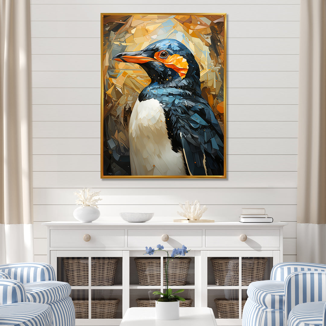 Curious Penguins Snowy Wonders - Penguin Living Room Wall Art