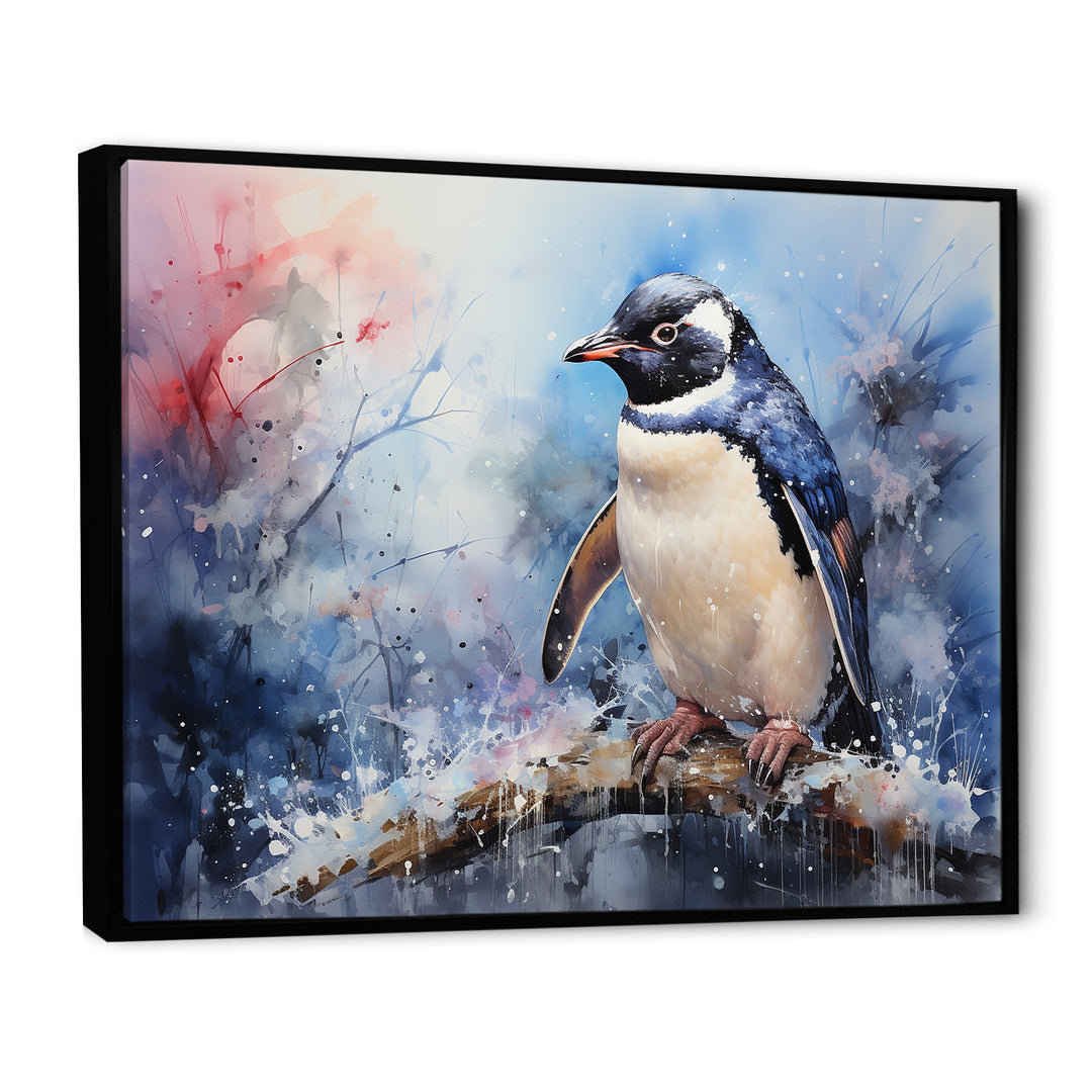 Snowy Penguin Wonders - Penguin Canvas Wall Art
