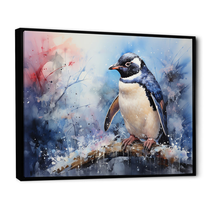 Snowy Penguin Wonders - Penguin Canvas Wall Art