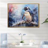 Snowy Penguin Wonders - Penguin Canvas Wall Art