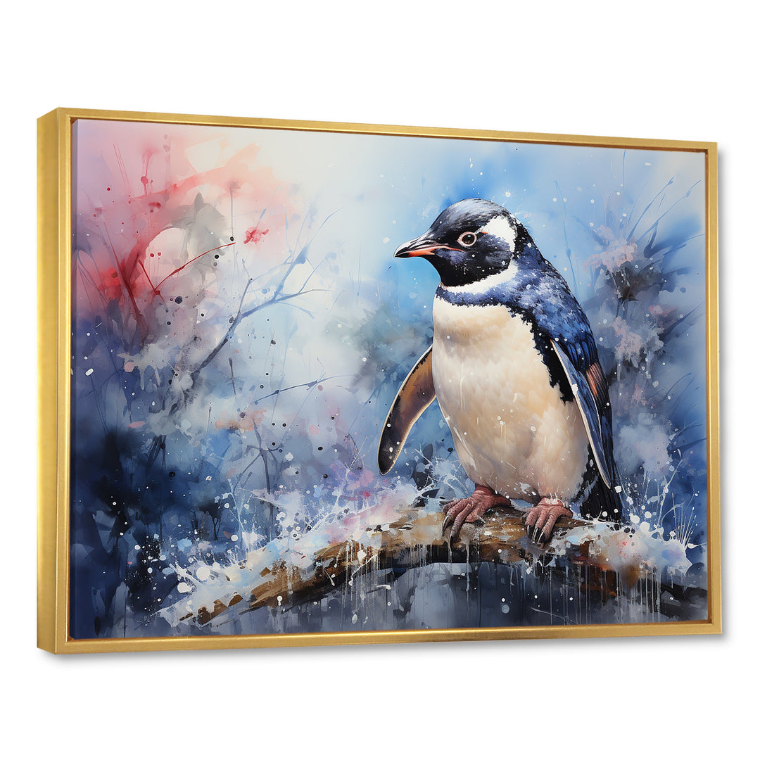 Snowy Penguin Wonders - Penguin Canvas Wall Art