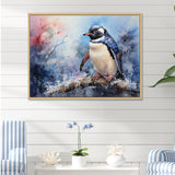 Snowy Penguin Wonders - Penguin Canvas Wall Art