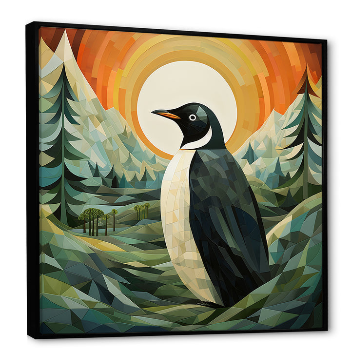 Penguin Forest At Sunset - Penguin Wall Decor