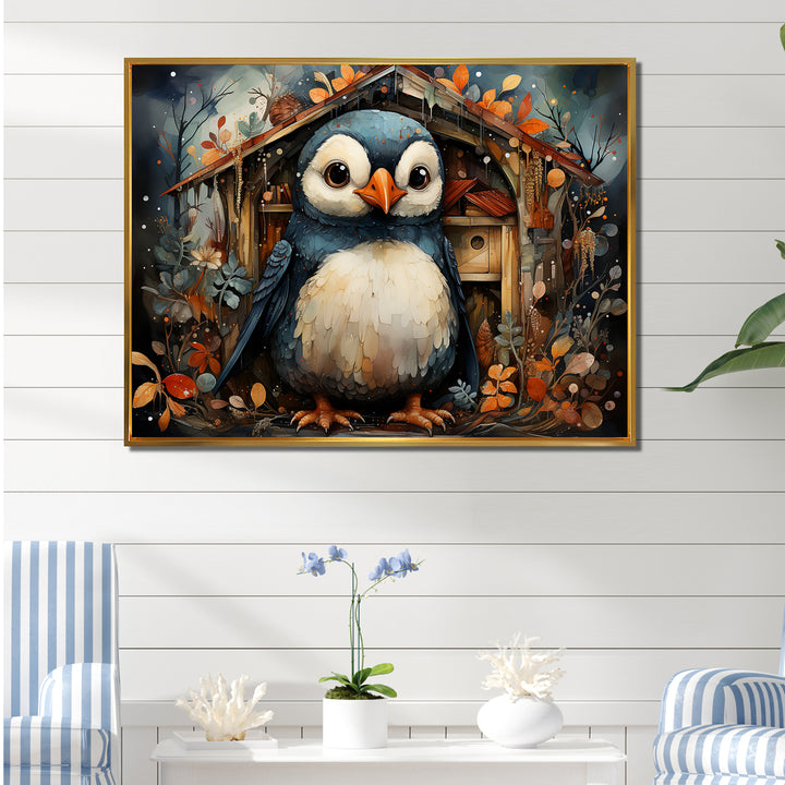 Playful Penguin Playhouse - Penguin Wall Art Prints