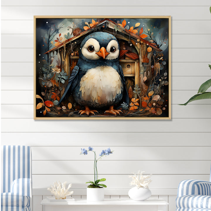 Playful Penguin Playhouse - Penguin Wall Art Prints