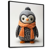 Playful Penguin Toy - Penguin Framed Canvas Art