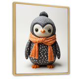 Playful Penguin Toy - Penguin Framed Canvas Art