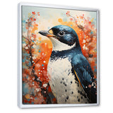 Curious Flower Penguin Scenery - Penguin Large Canvas Wall Art