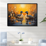 Playful Pond Ducks - Duck Canvas Wall Art