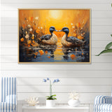Playful Pond Ducks - Duck Canvas Wall Art