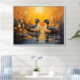 Playful Pond Ducks - Duck Canvas Wall Art