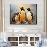 Playful Snow Wonders Penguins - Penguin Canvas Wall Art