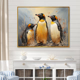 Playful Snow Wonders Penguins - Penguin Canvas Wall Art