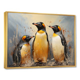 Playful Snow Wonders Penguins - Penguin Canvas Wall Art