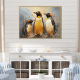 Playful Snow Wonders Penguins - Penguin Canvas Wall Art