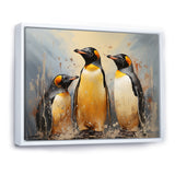 Playful Snow Wonders Penguins - Penguin Canvas Wall Art