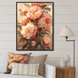 Peony Whisperes Bouquet III - Floral Canvas Wall Art