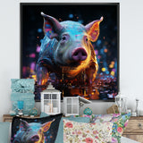 Digital Delight Night Hog - Pig Home Decor Art