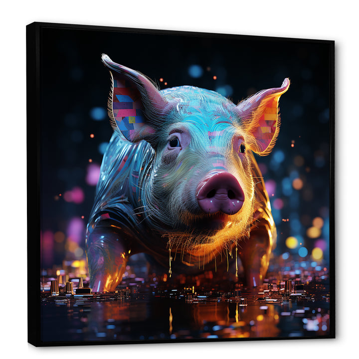 Digital Delight Night Hog - Pig Home Decor Art