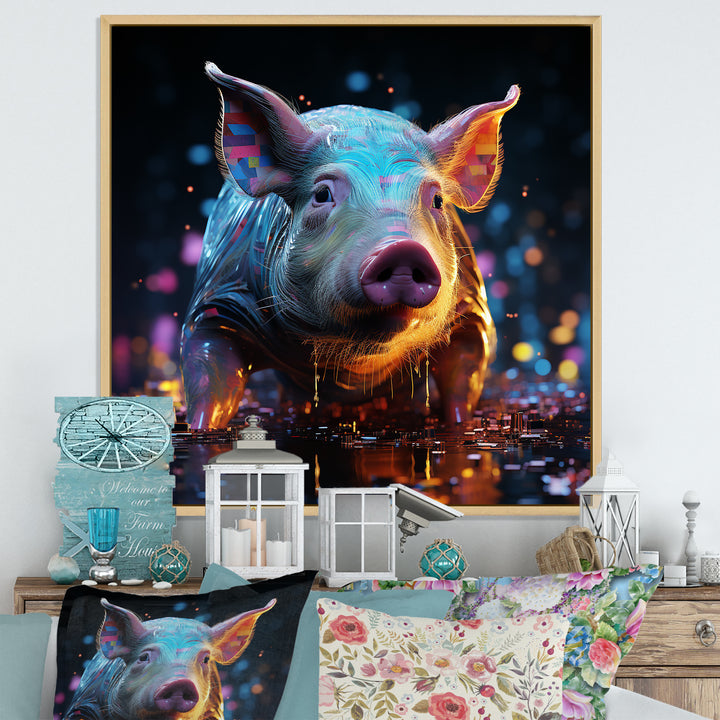 Digital Delight Night Hog - Pig Home Decor Art