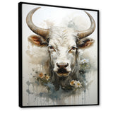 Forever Grazing Flower Cow Portrait - Cow Wall Art Prints