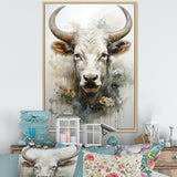 Forever Grazing Flower Cow Portrait - Cow Wall Art Prints