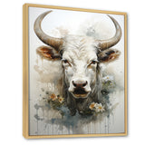 Forever Grazing Flower Cow Portrait - Cow Wall Art Prints
