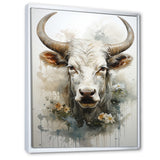 Forever Grazing Flower Cow Portrait - Cow Wall Art Prints