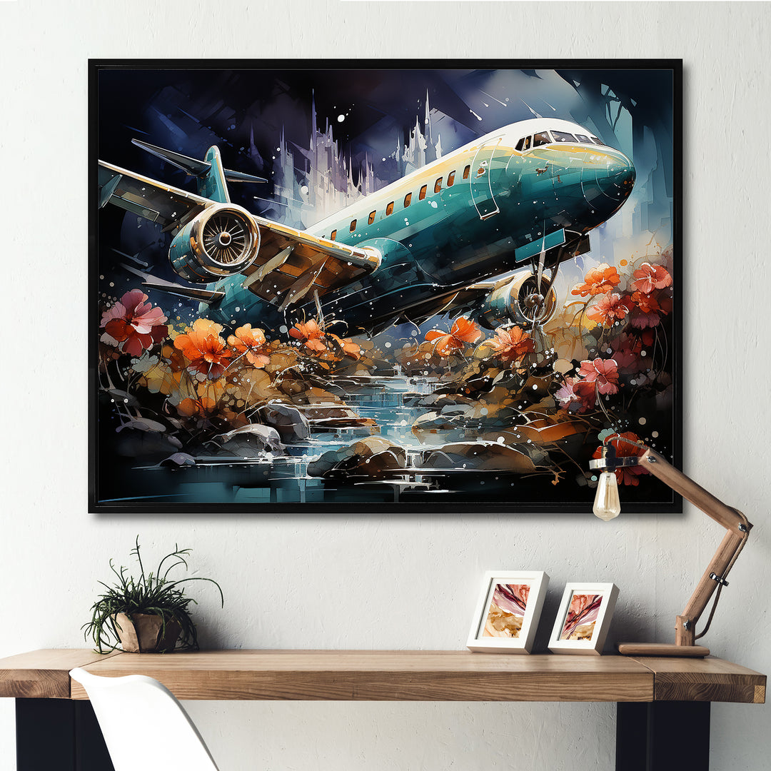 Fantasy Flower Aircraft S Last Checks - Plane Canvas Wall Art