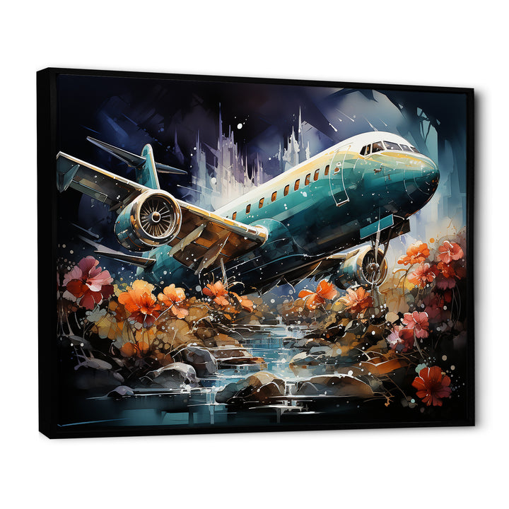 Fantasy Flower Aircraft S Last Checks - Plane Canvas Wall Art