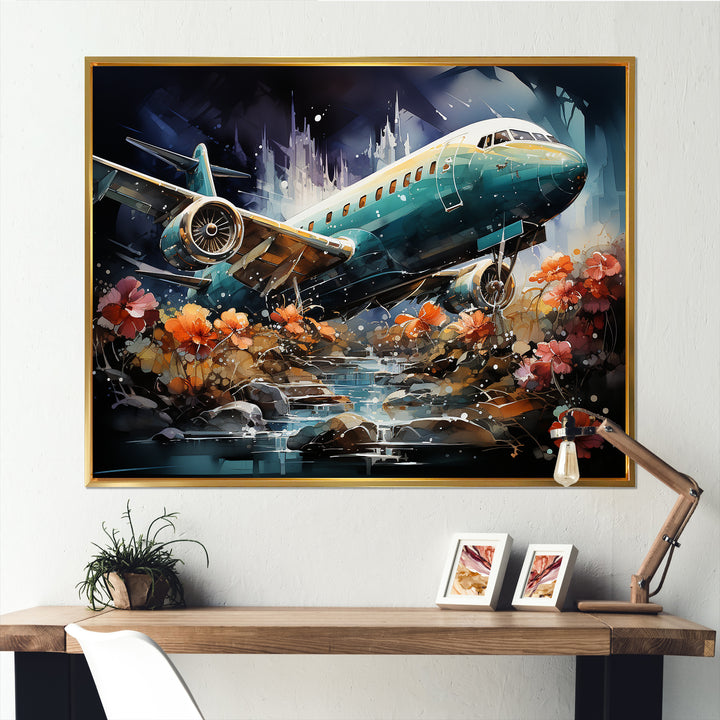 Fantasy Flower Aircraft S Last Checks - Plane Canvas Wall Art