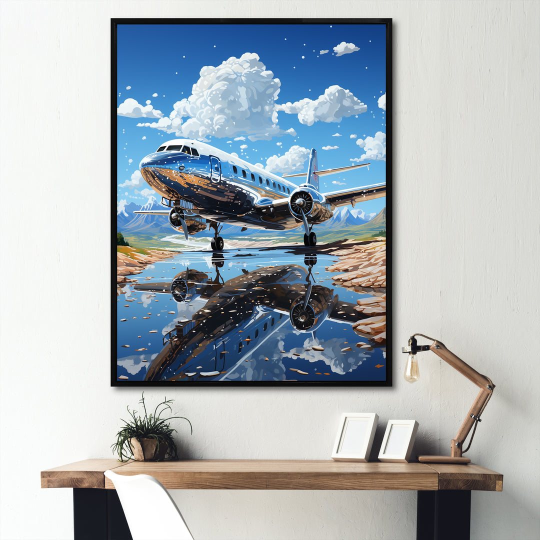 Futuristic Interpretation Of A Silver Space Plane - Plane Canvas Wall Art