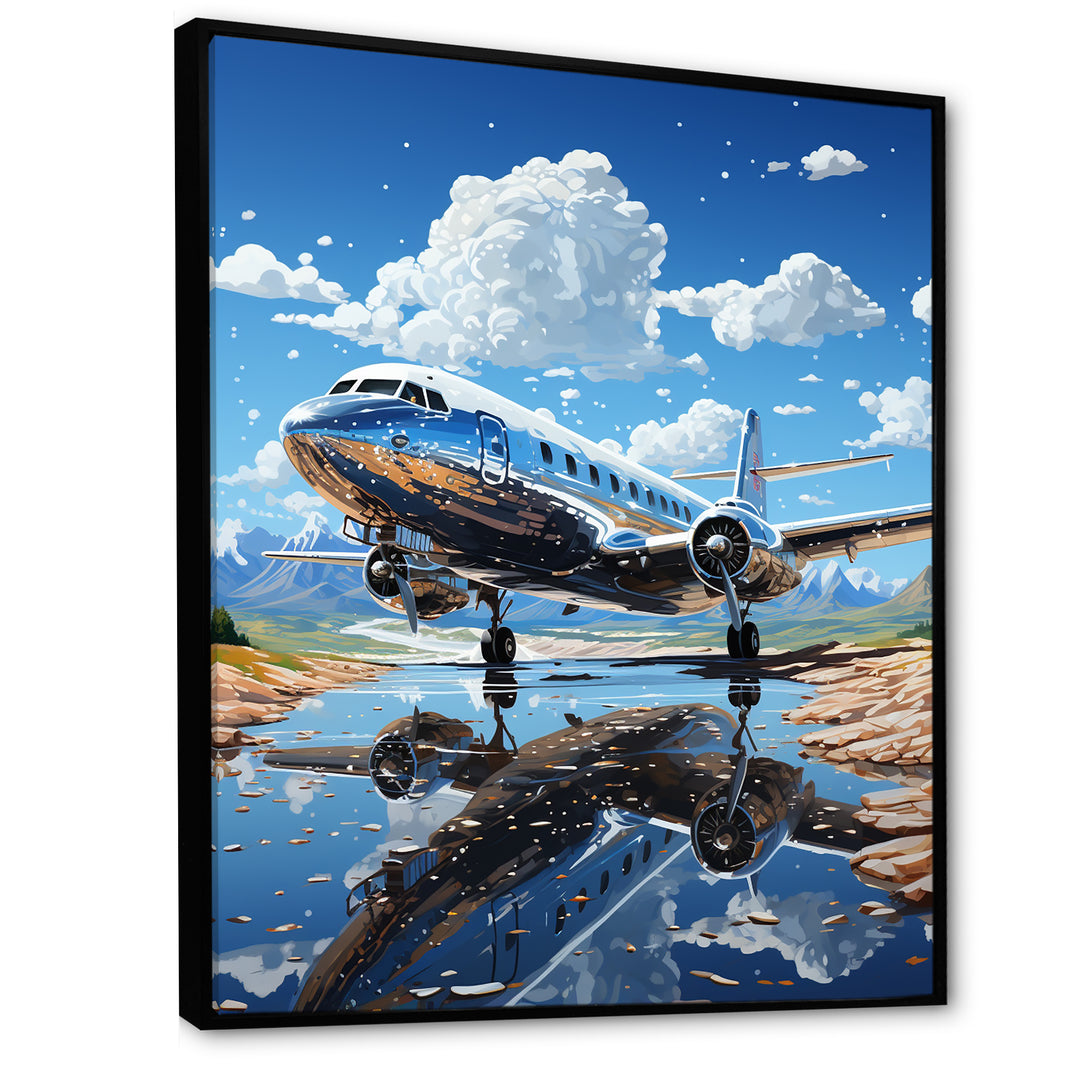 Futuristic Interpretation Of A Silver Space Plane - Plane Canvas Wall Art