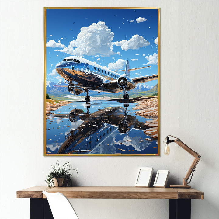 Futuristic Interpretation Of A Silver Space Plane - Plane Canvas Wall Art