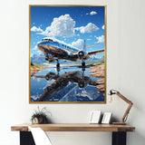 Futuristic Interpretation Of A Silver Space Plane - Plane Canvas Wall Art