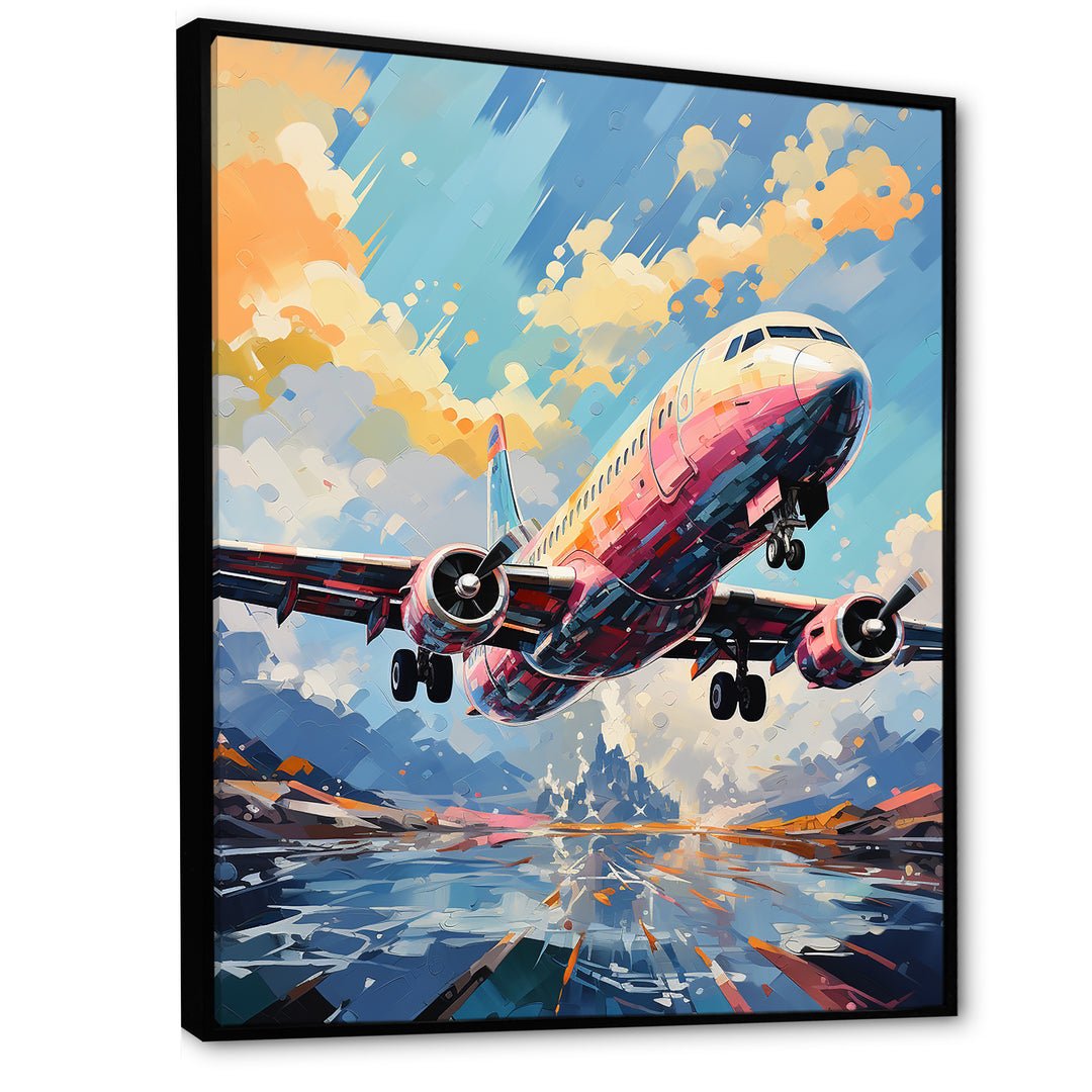 Pop Art Skyward Bound Plane - Plane Canvas Wall Art