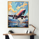 Pop Art Skyward Bound Plane - Plane Canvas Wall Art