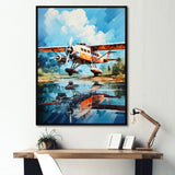 Plane Wildlife Takeoff Anticipation - Plane Canvas Wall Art