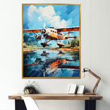 Plane Wildlife Takeoff Anticipation - Plane Canvas Wall Art
