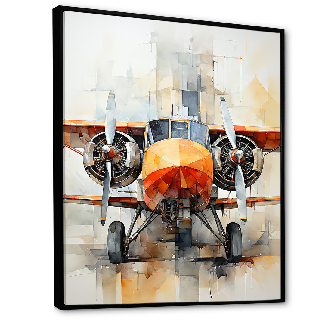 Portrait View Of Plane - Plane Canvas Wall Art