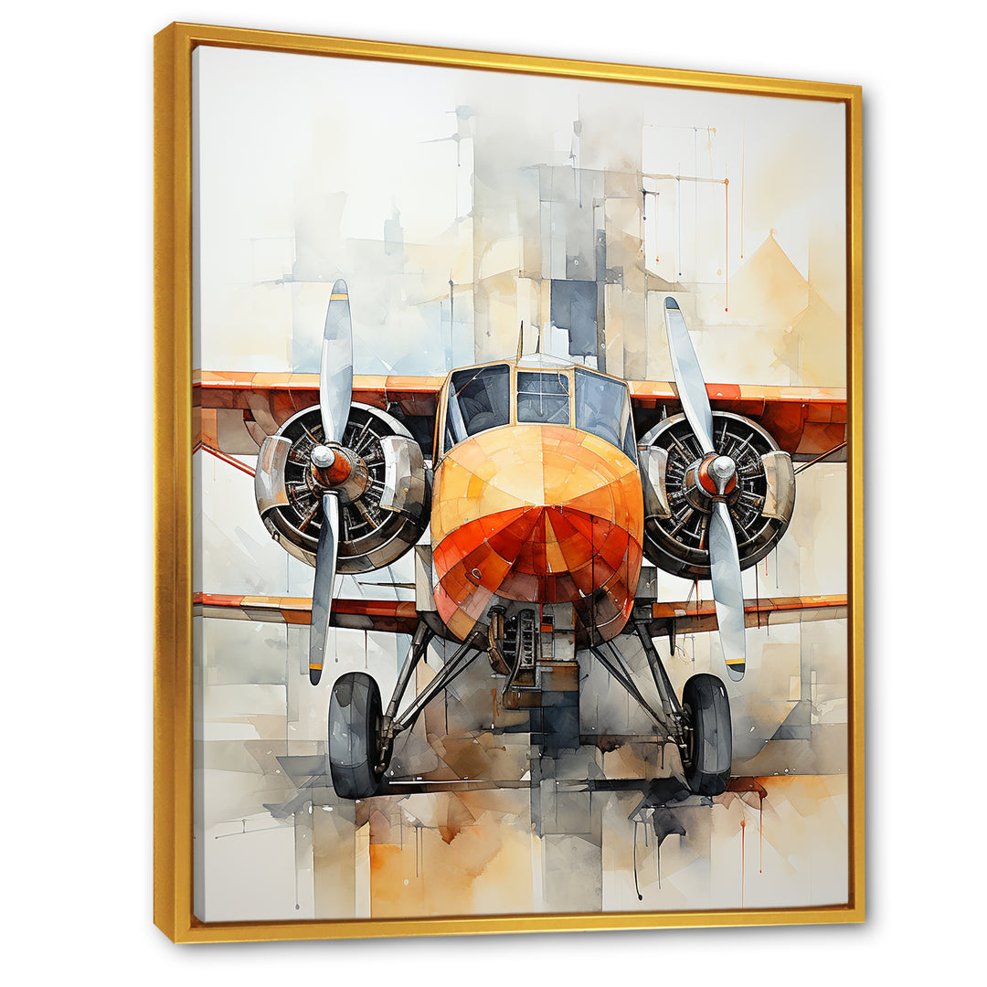 Portrait View Of Plane - Plane Canvas Wall Art