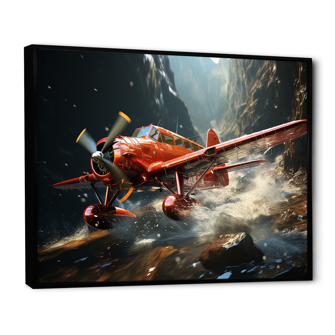An Action Blur Plane In Flight - Plane Canvas Wall Art