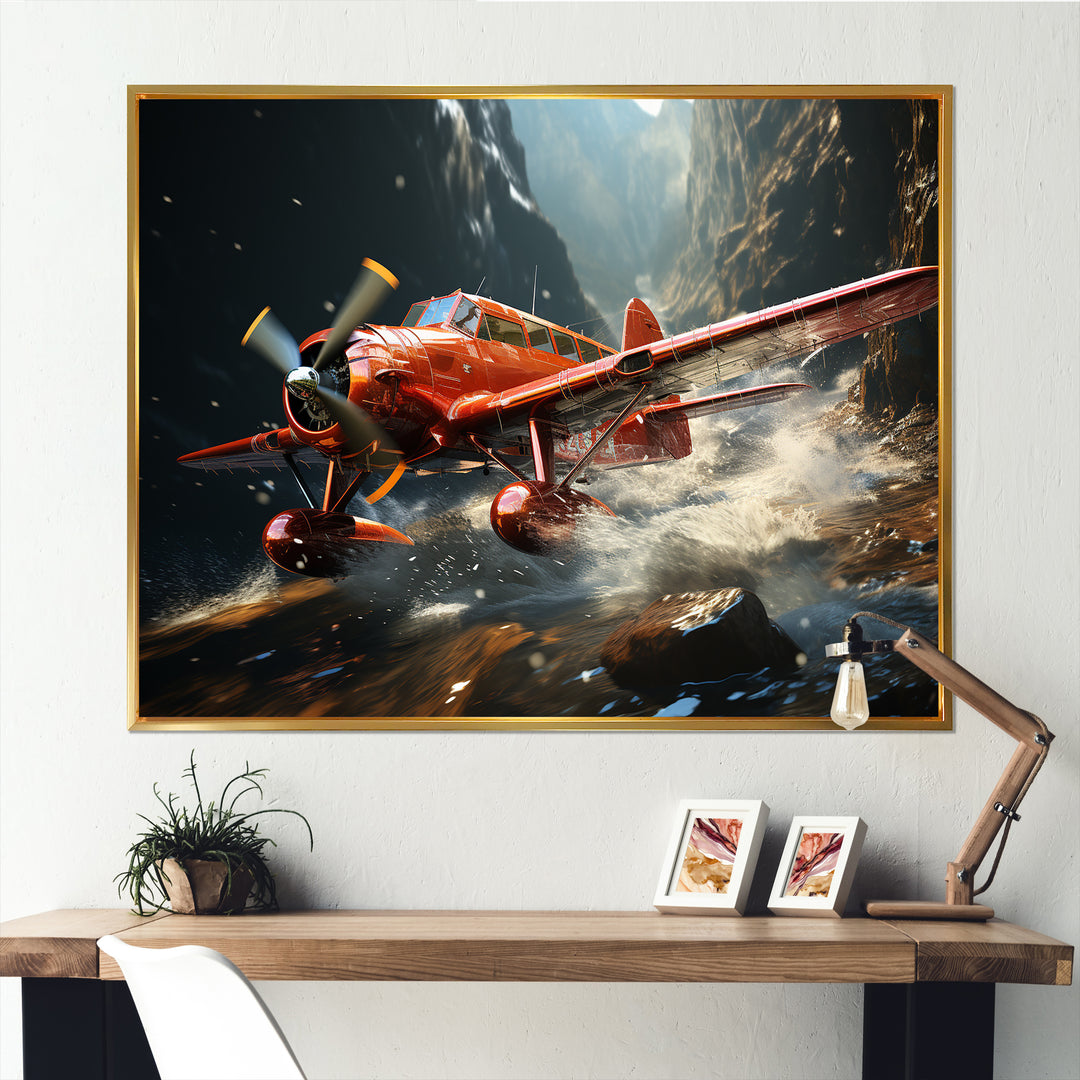 An Action Blur Plane In Flight - Plane Canvas Wall Art