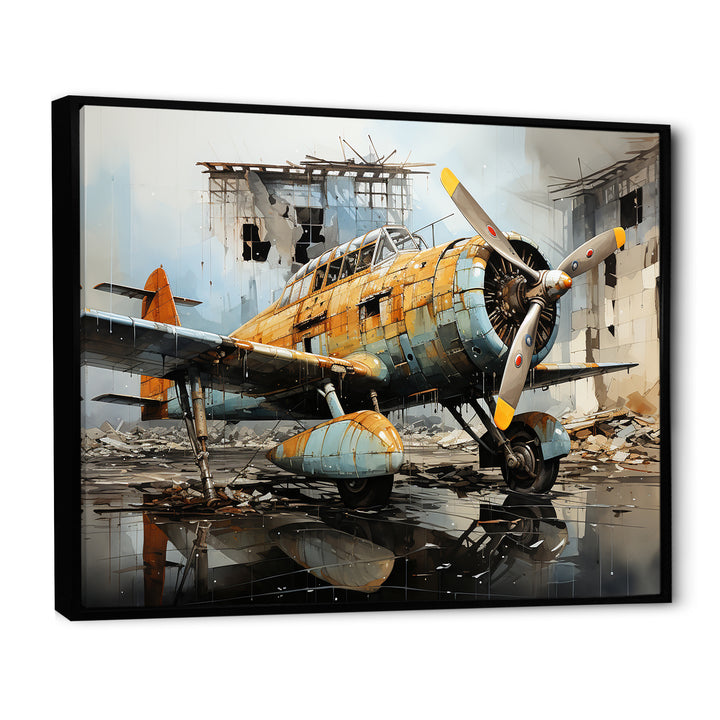 Plane Prelude To Flight - Plane Canvas Wall Art