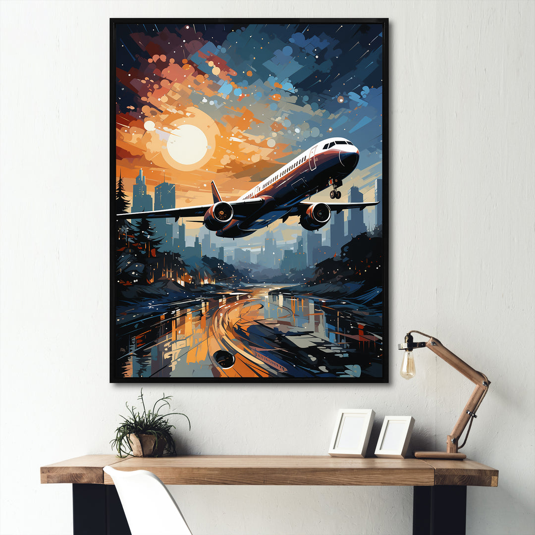 Plane Prelude To Flight Adventure - Plane Canvas Wall Art