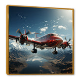 In Flight Jet Plane Horizons - Plane Canvas Wall Art