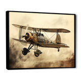 Historic Plane Glory Mid Flight - Plane Canvas Wall Art