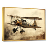 Historic Plane Glory Mid Flight - Plane Canvas Wall Art